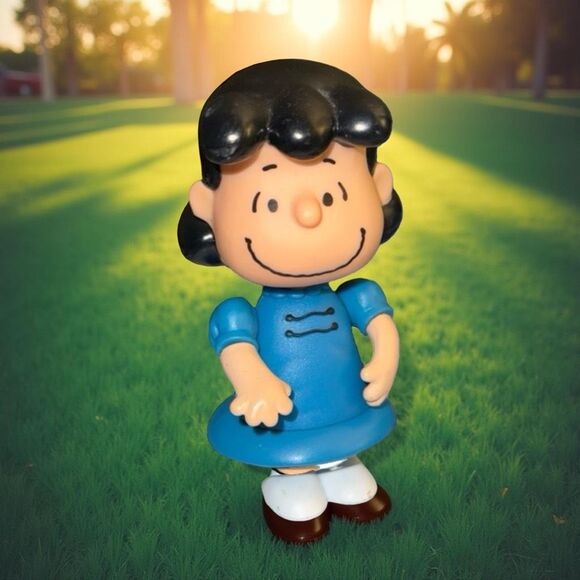 2002 UFS Peanuts Lucy van Pelt 5” Hard Plastic Figure Moveable Figurine B23 - Picture 1 of 7